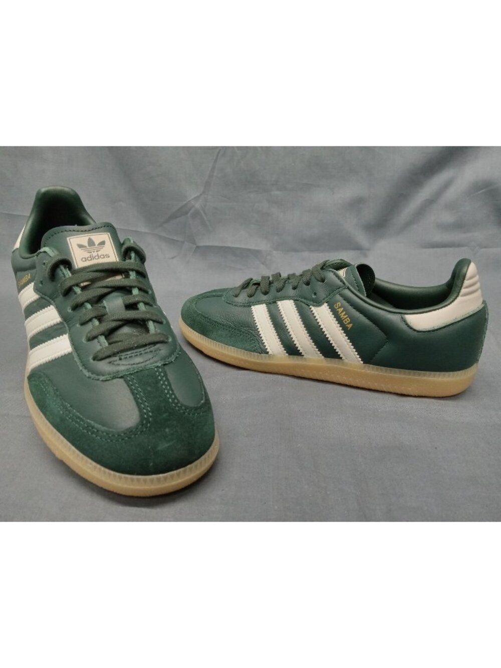 Adidas Samba OG J (GS) Sneakers "Mineral Green" JI4469 Boys Size 4.5 NEW NO BOX!